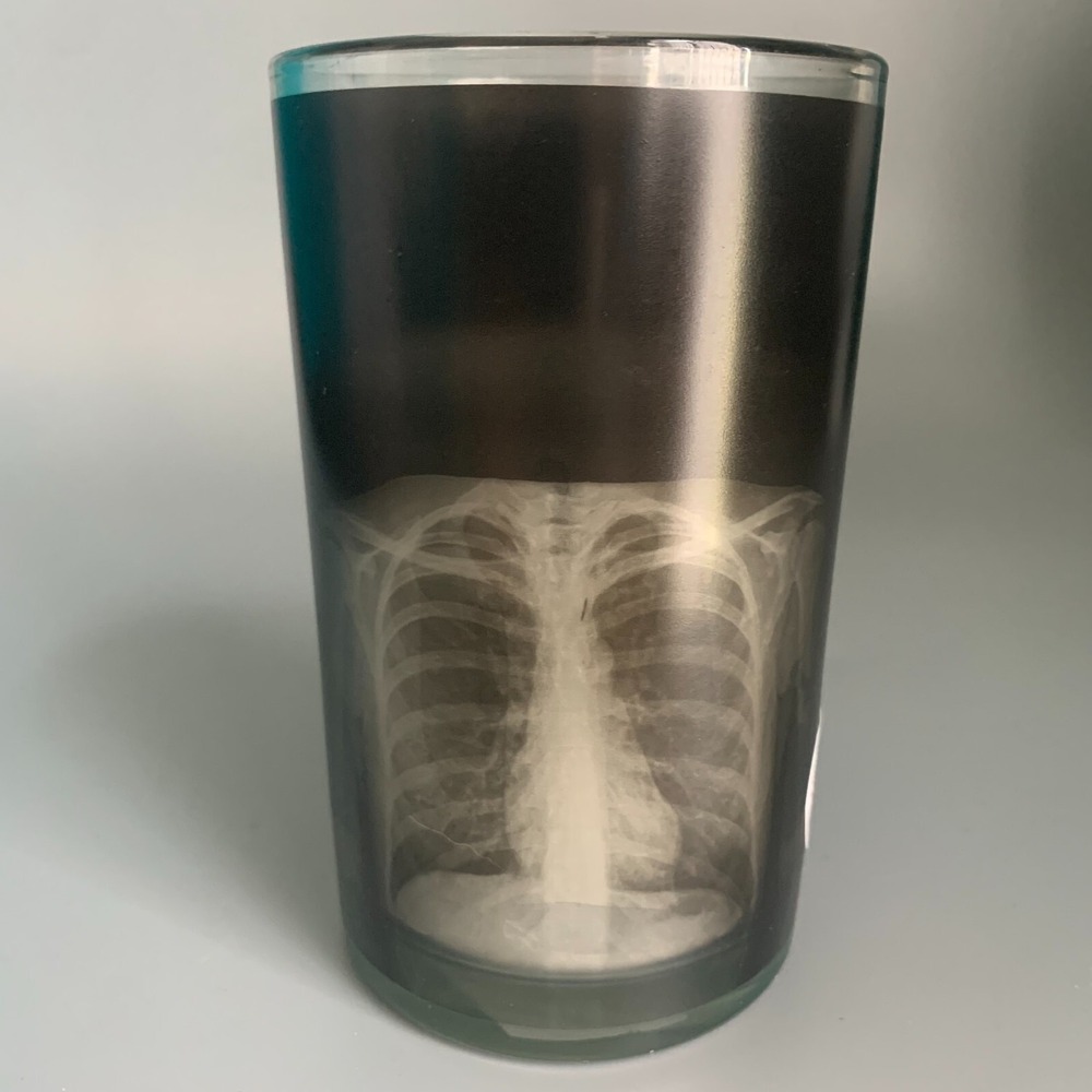 Ashland Halloween Color Changing X-Ray Skeleton Candle 10.5 oz Rib Cage Heart